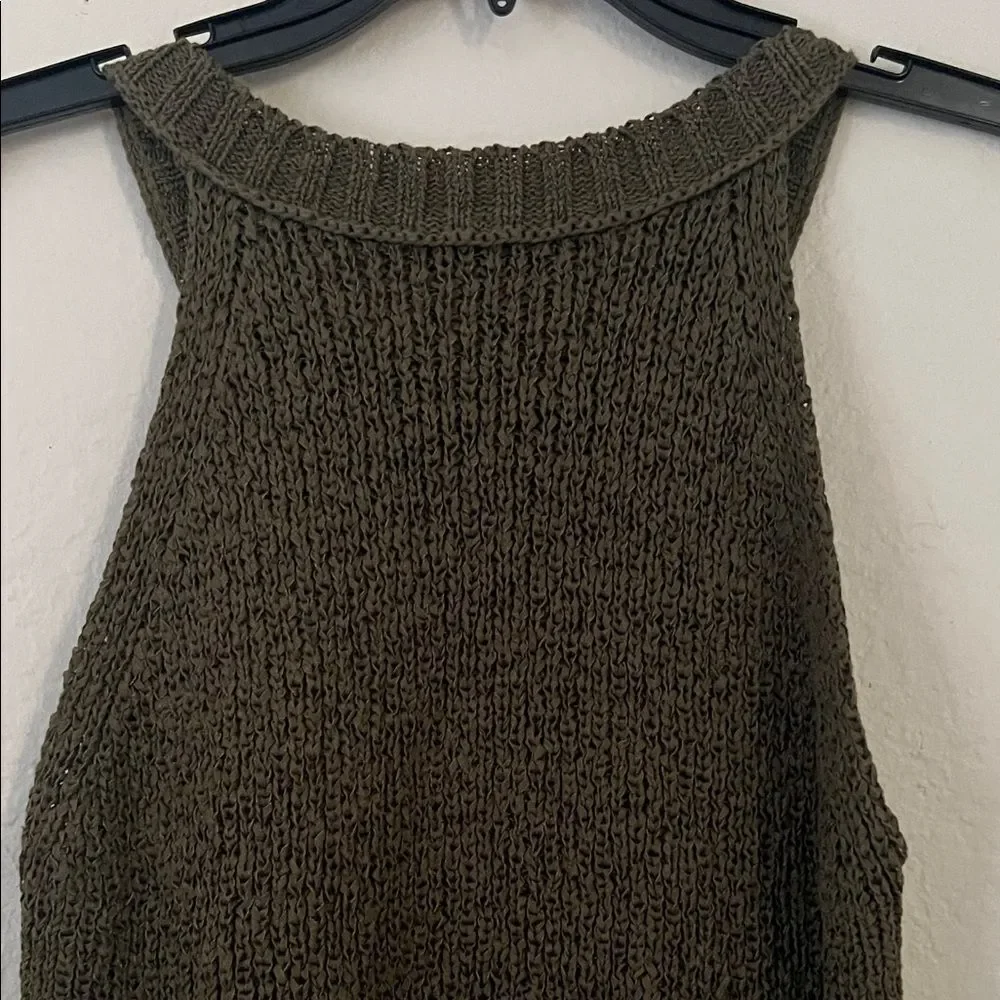 NWOT J. Crew Dark Green Knit tank in size XS